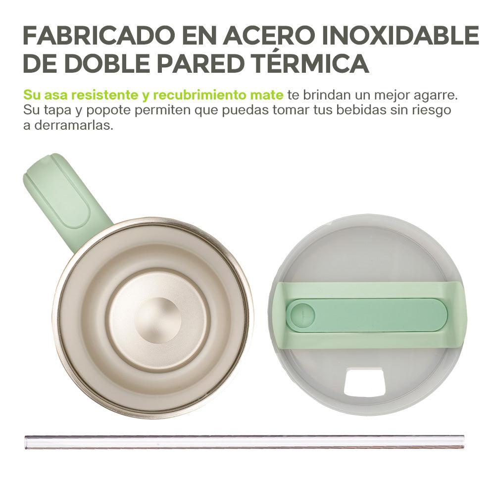 Termo de Viaje de 1.2 L con Asa y Popote HIKEO
