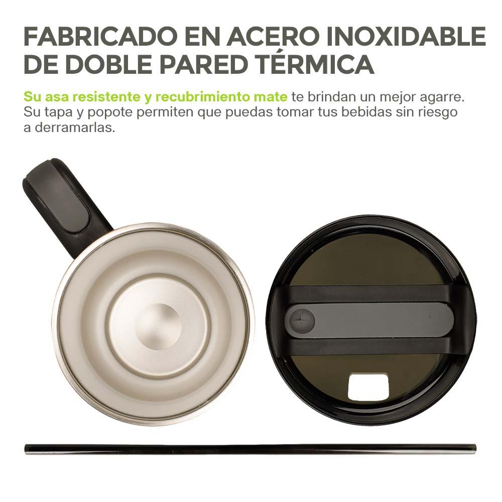 Termo de Viaje de 1.2 L con Asa y Popote HIKEO