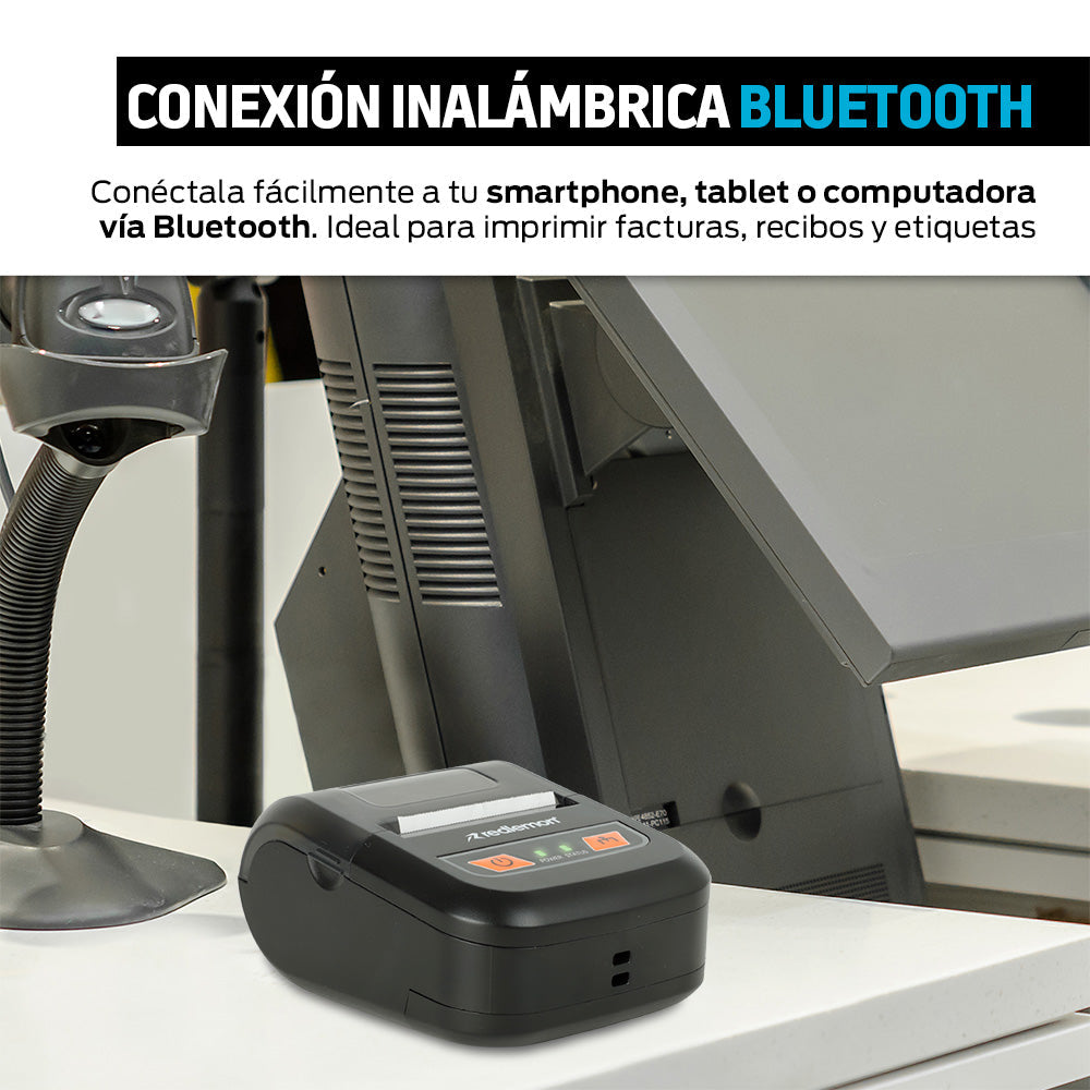 Impresora térmica portátil Bluetooth para rollo de 56 mm