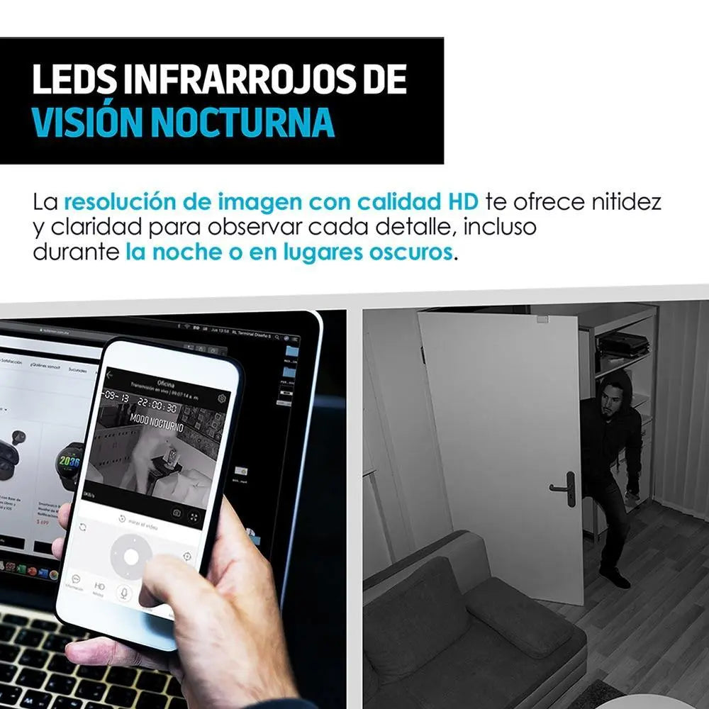 Cámara de Seguridad WiFi HD Con Detección de Movimiento