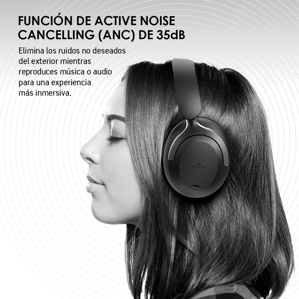 Audífonos Bluetooth 5.4 con Cancelación Activa de Ruido AKANE