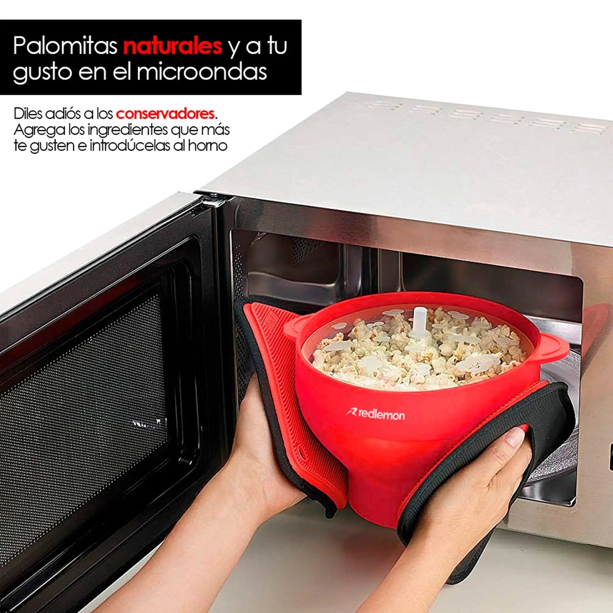 Palomera de silicón para microondas hasta 15 tazas