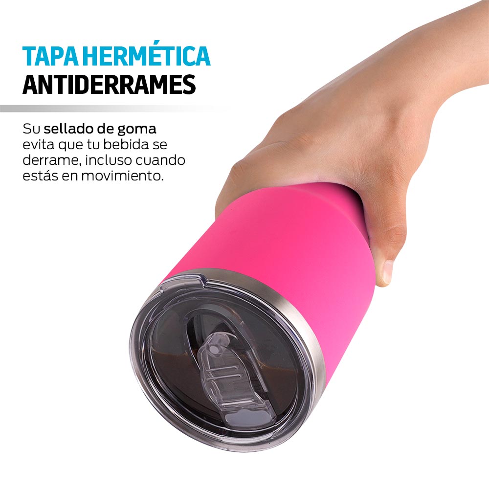 Termo y Vaso Térmico Acero Inoxidable 2 Popotes 800 ml