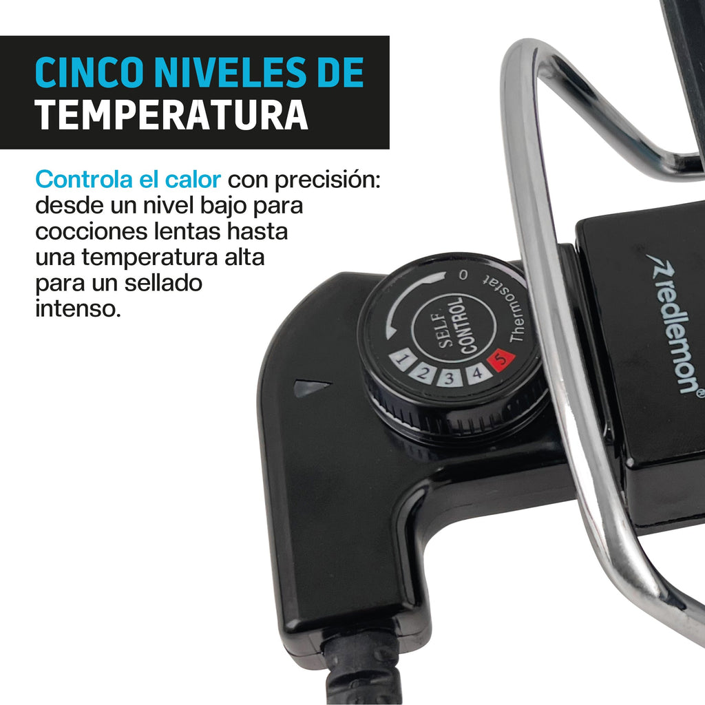 Plancha Eléctrica Antiadherente de 46 x 23 cm con Termostato