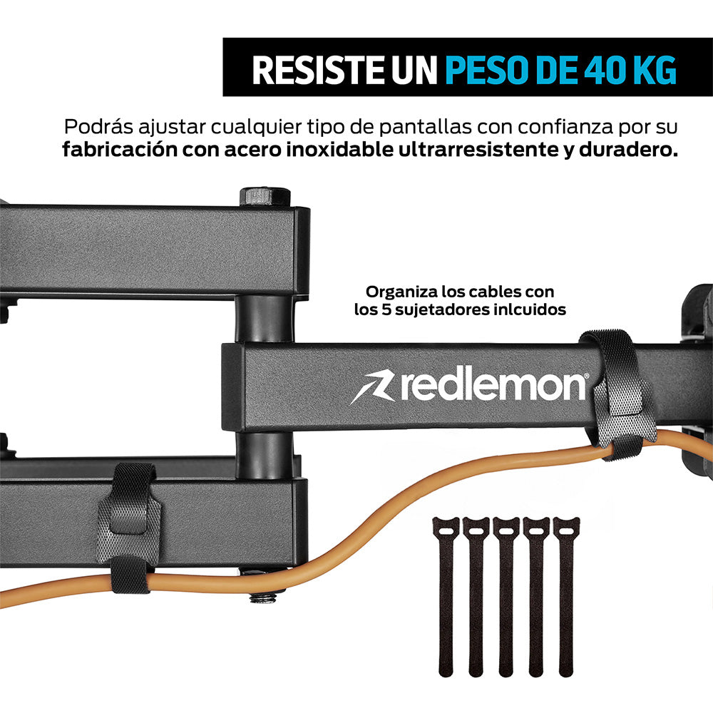 Soporte Articulado para TV de 37 a 80 Pulgadas, hasta 40 kg