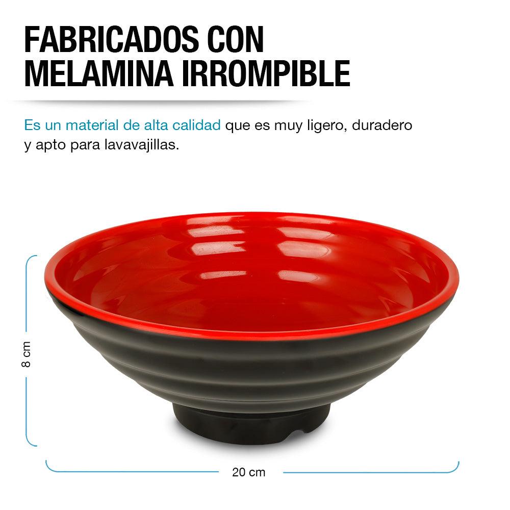 Vajilla de Melamina para Ramen de 16 Piezas, 4 Personas