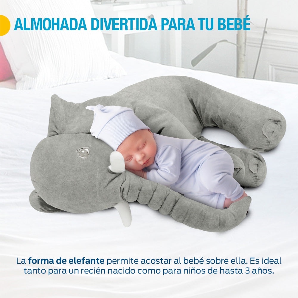 Almohada de Soporte para Bebé Elefante Peluche Gigante