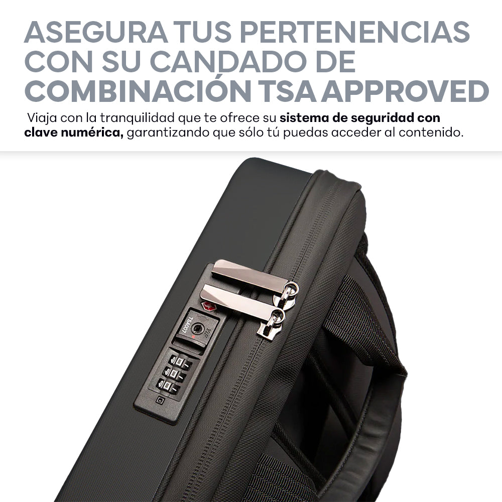 Mochila Rígida de 17 L para Laptop de 15.6 Pulgadas con Candado
