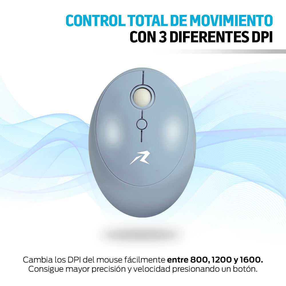 Teclado y Mouse Inalámbrico Retro 2.4 GHz con USB