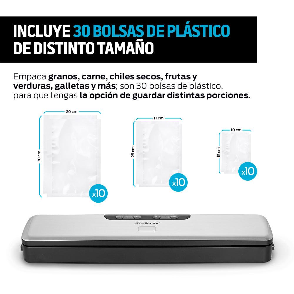 Selladora al Vacío para Alimentos con 30 Bolsas