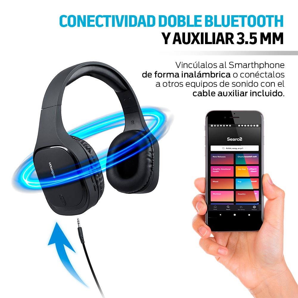 Audífonos Bluetooth Inalámbricos HD de Diadema