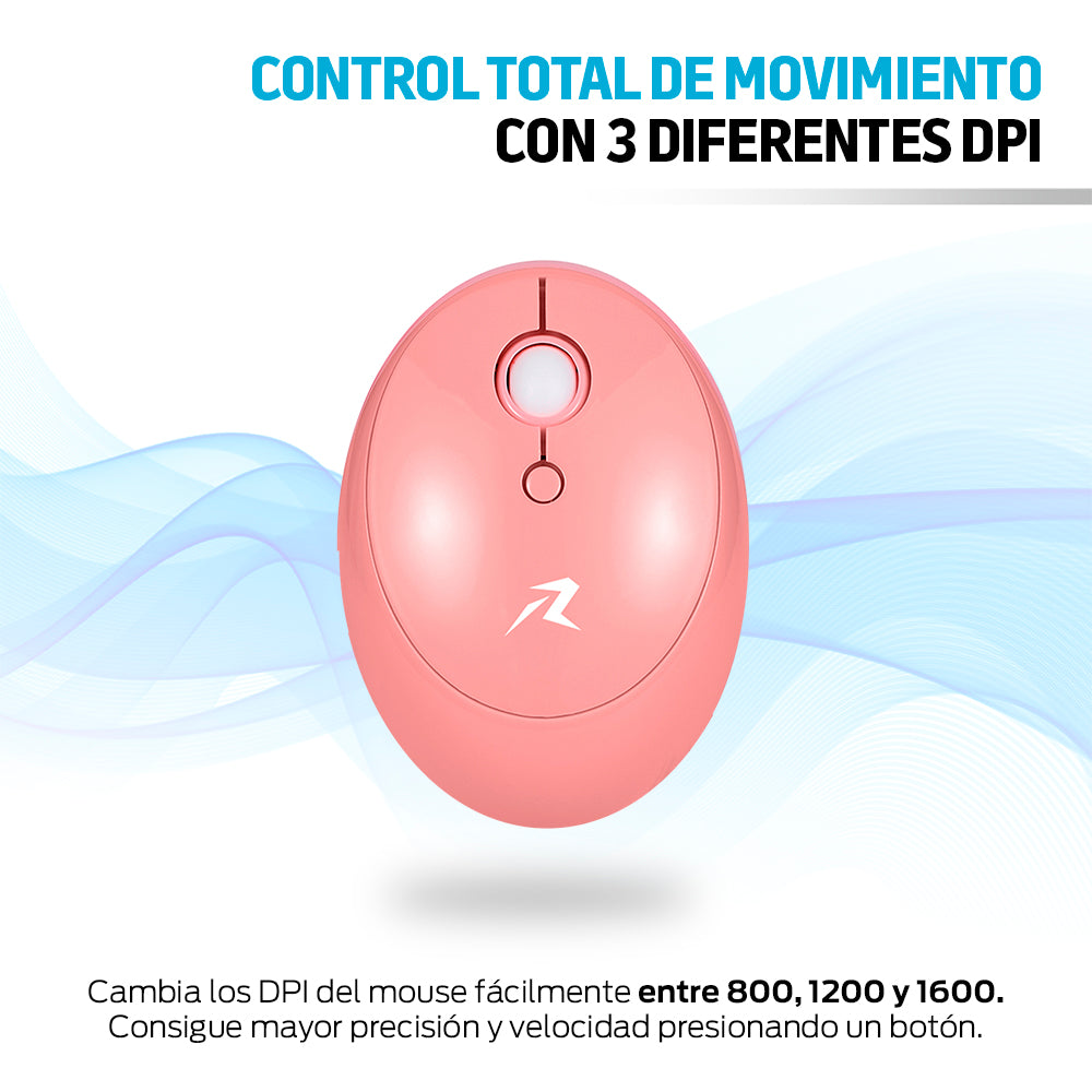 Teclado y Mouse Inalámbrico Retro 2.4 GHz con USB
