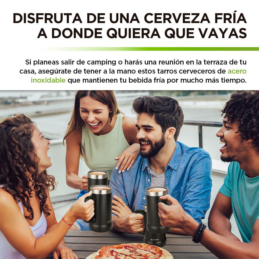 Set de 2 Tarros Cerveceros de Acero Inoxidable 730 ml HIKEO
