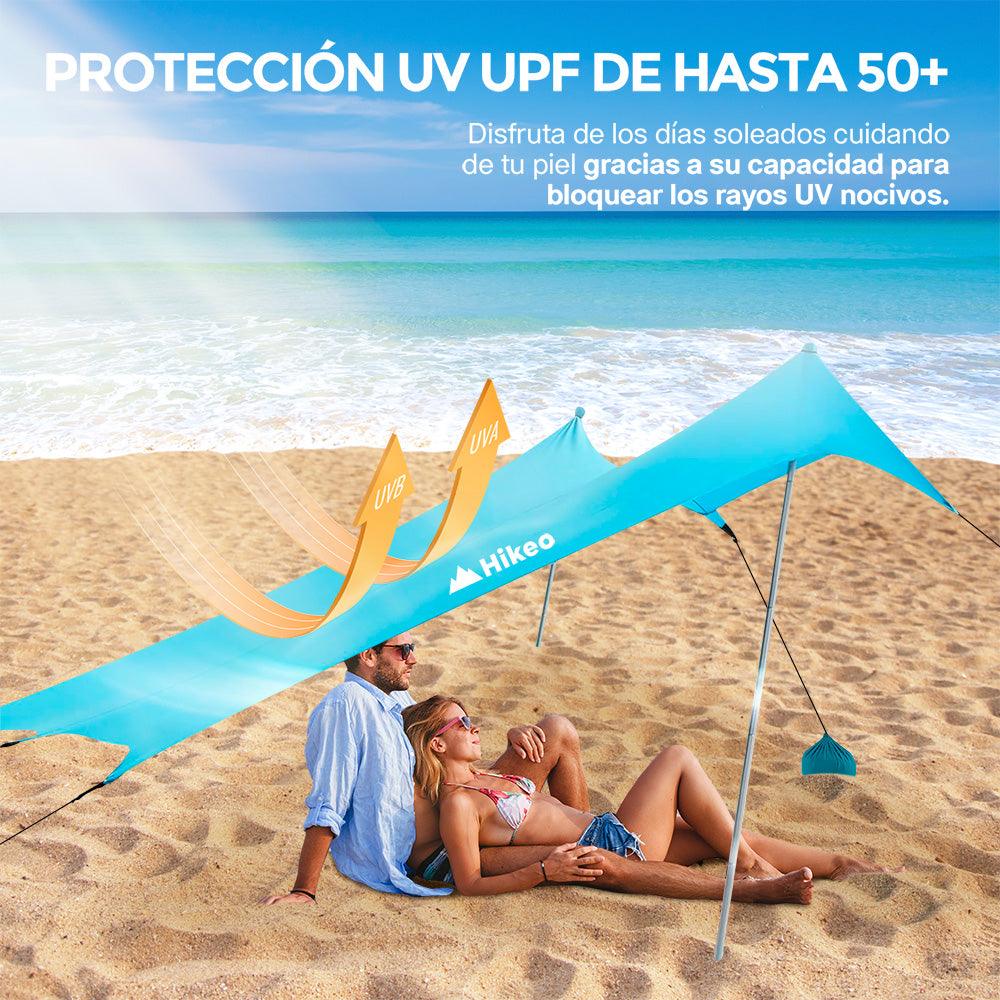 Toldo Portátil para Playa de 3 x 3 m con UPF 50 HIKEO