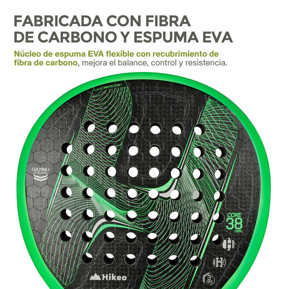 Pala de Pádel Premium con Funda, Pelotas y Grip, Raqueta para todos los Niveles