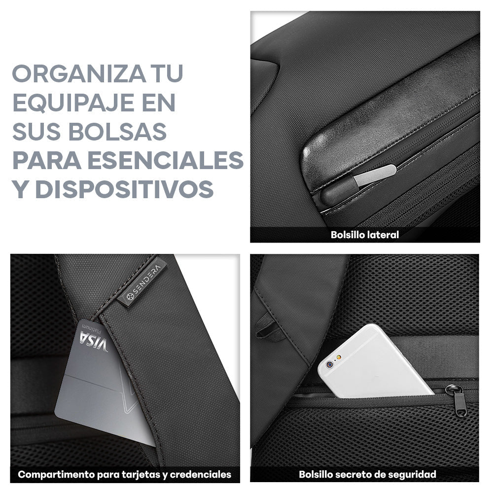 Mochila para Laptop de 17.5 Pulgadas, 25 L con Candado USB