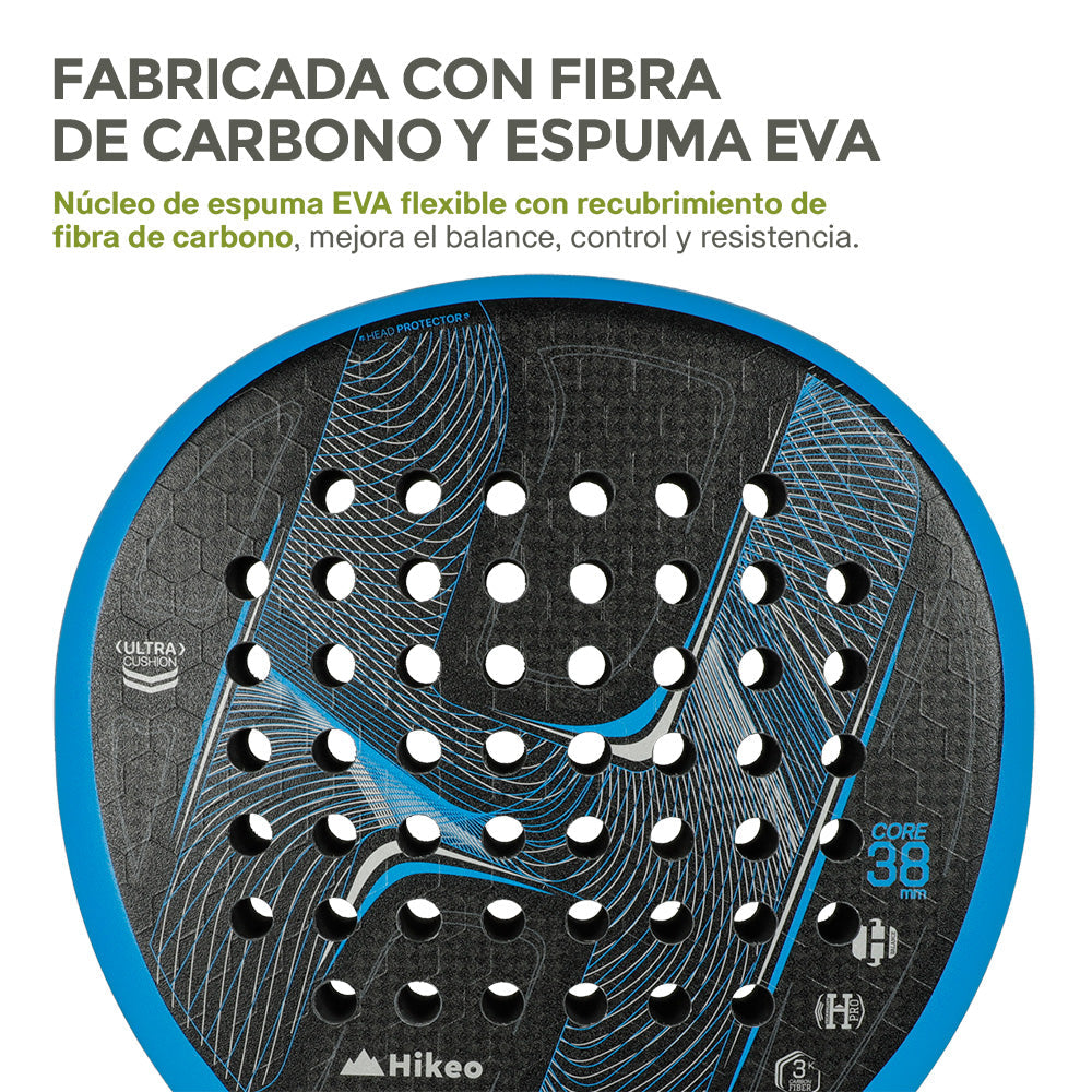 Pala de Pádel Premium con Funda, Pelotas y Grip, Raqueta para todos los Niveles