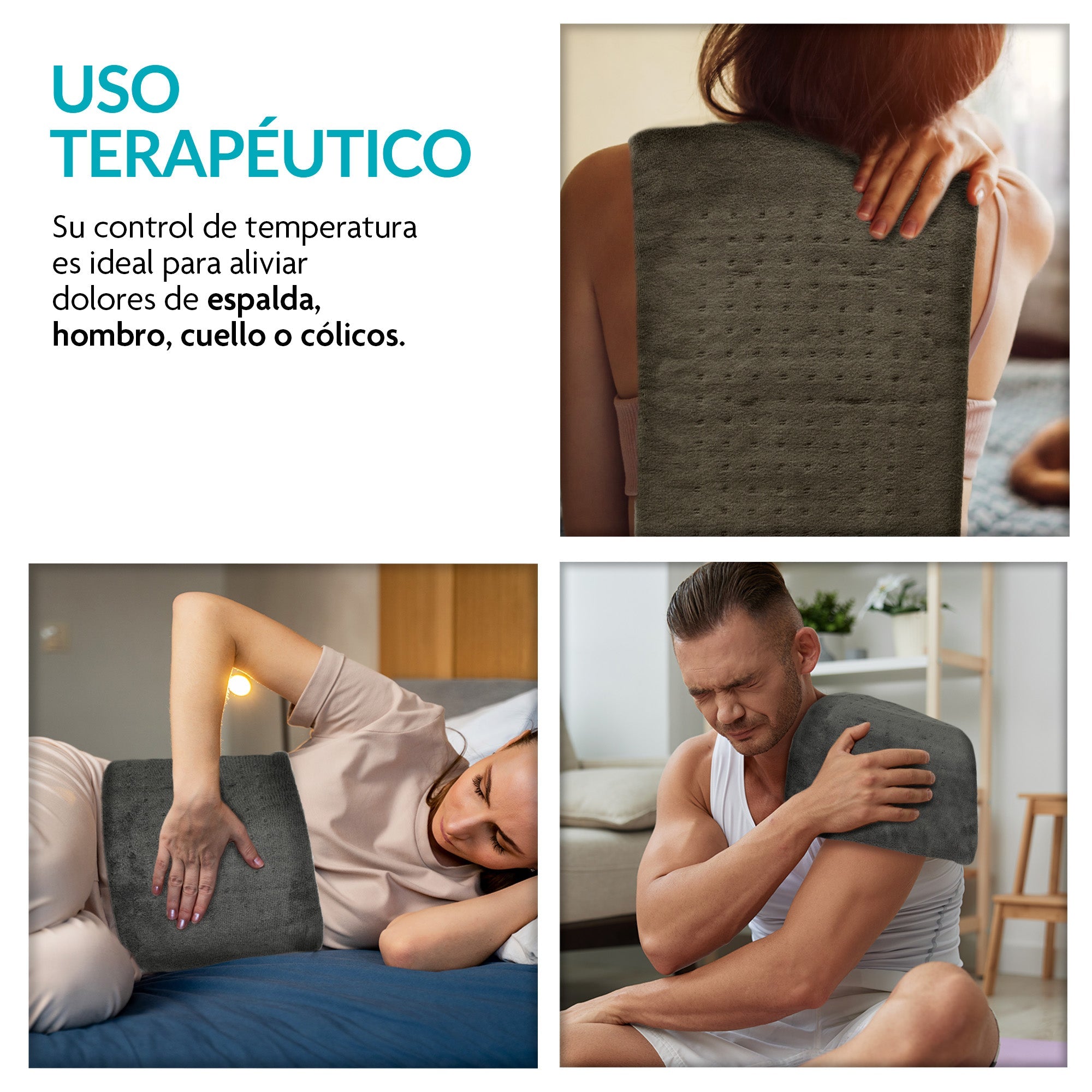 Compresa eléctrica 61 x 30 cm con 10 niveles de calor