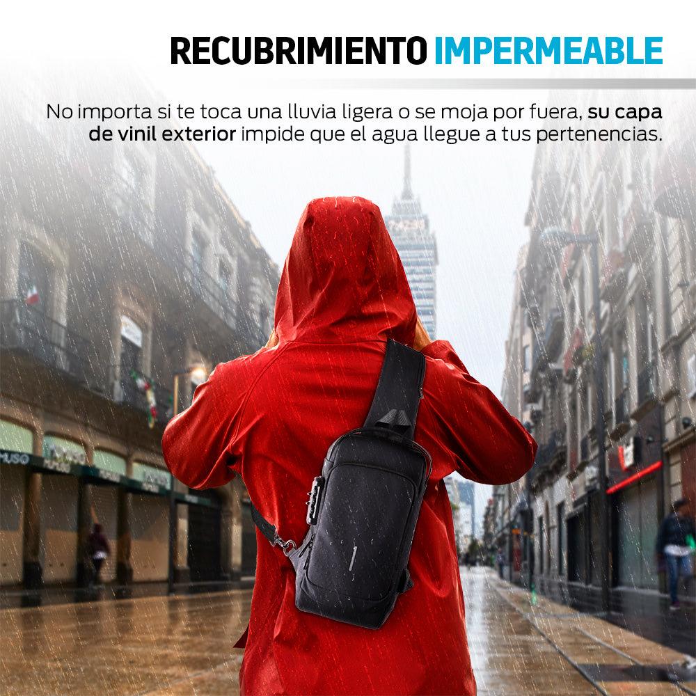Mochila Antirrobo Mini Impermeable Crossbody con Puerto USB