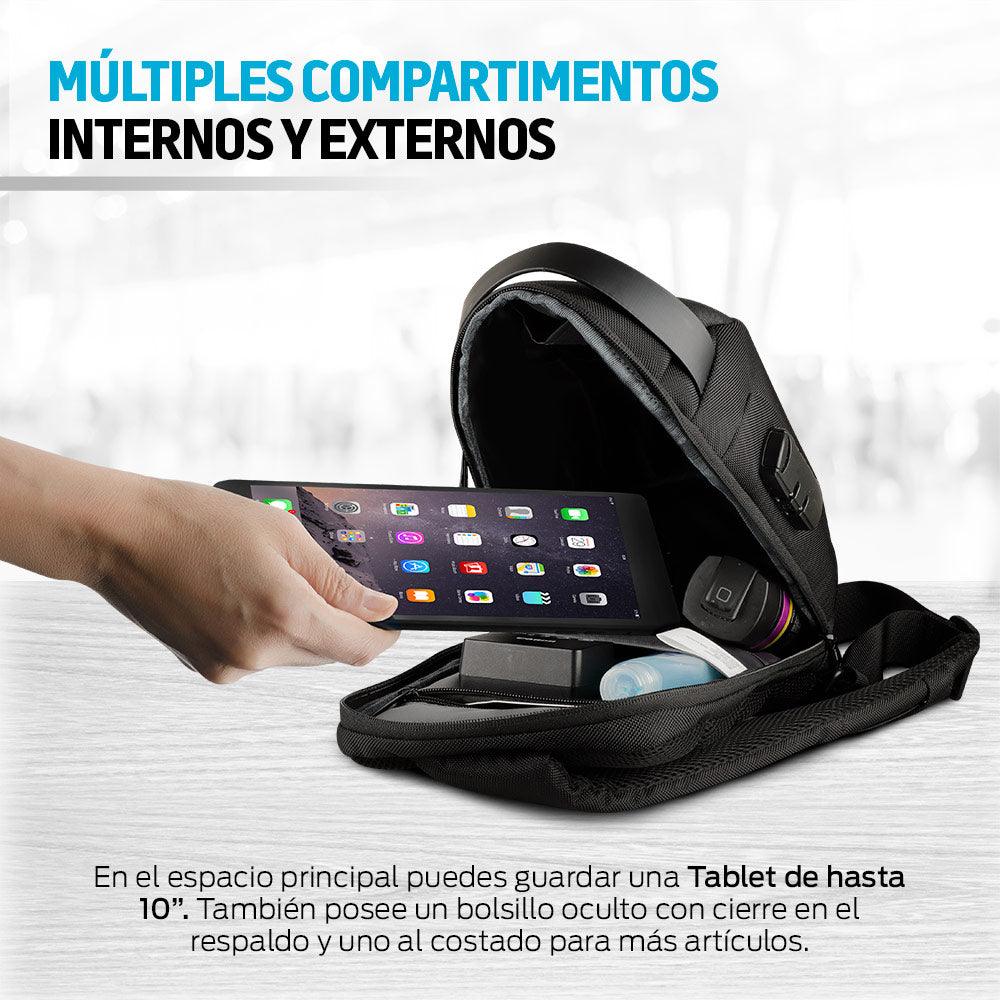 Mochila Crossbody Mini con Candado y Puerto USB