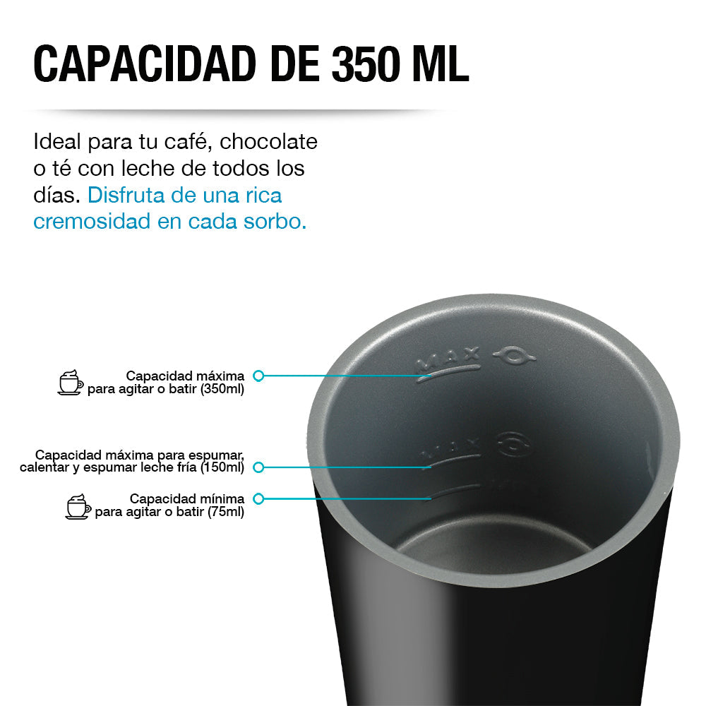 Espumador de Leche Eléctrico de 350 ml con 5 Funciones
