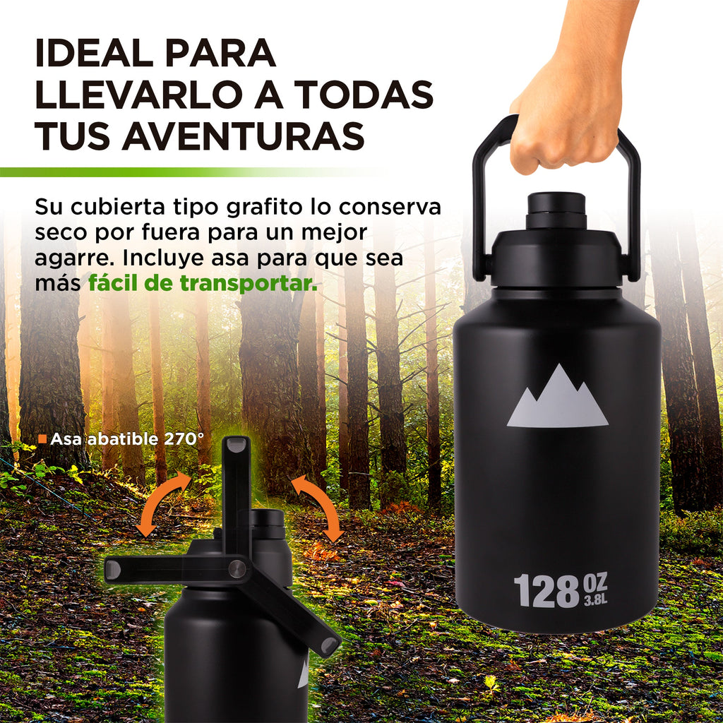 Termo de Acero Inoxidable 1.89 o 3.78 L con Asa HIKEO