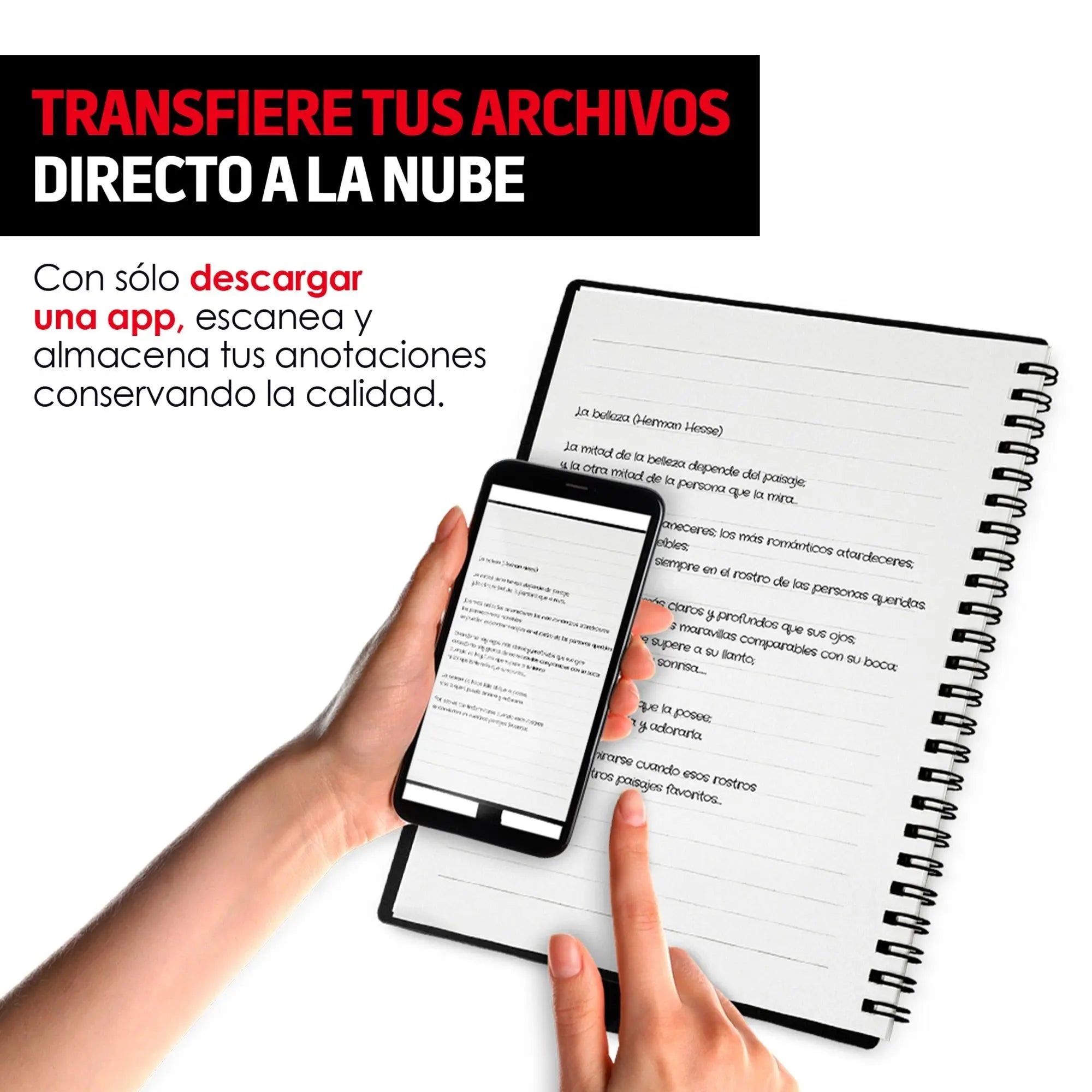 Libreta Reutilizable de 50 Hojas con 3 Plumas Borrables