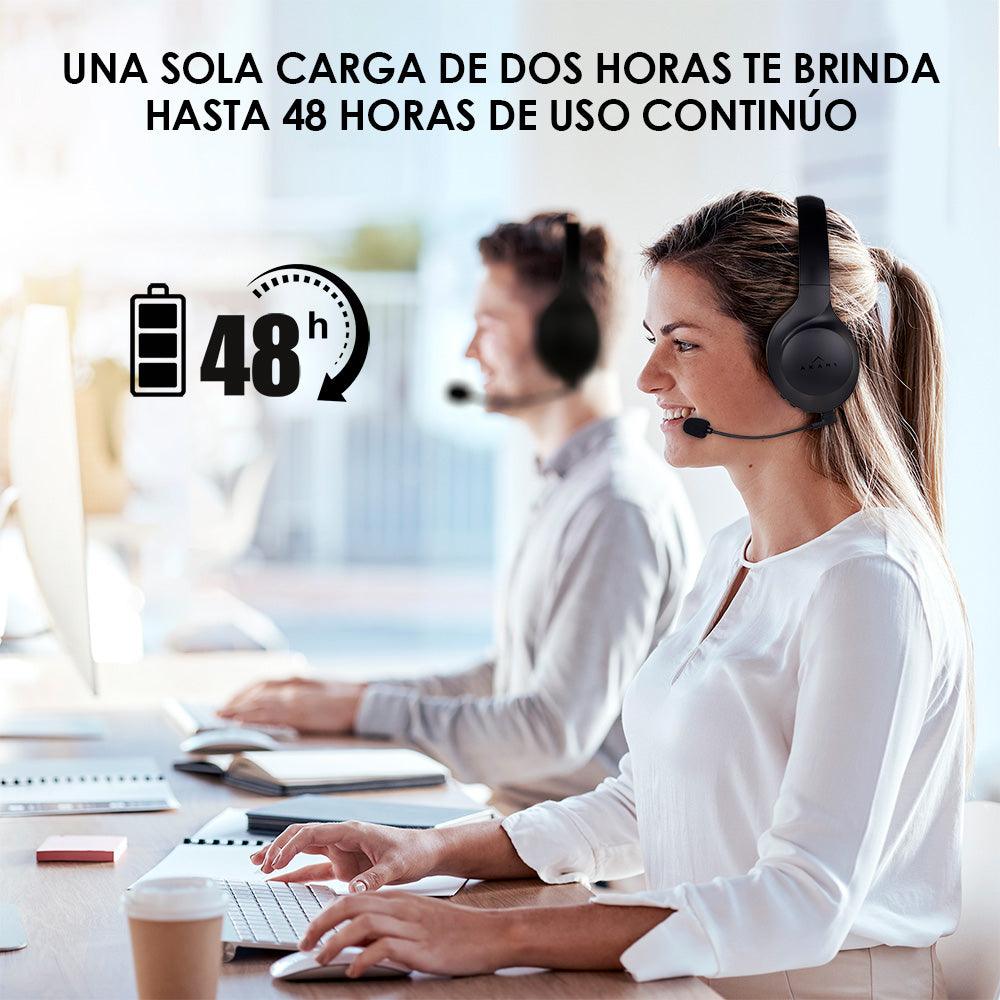 Audífonos Inalámbricos de Diadema Bluetooth con Micrófono Extraíble Akane