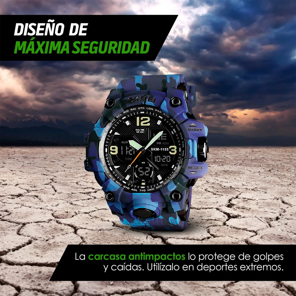 Reloj Digital y Analógico Deportivo Contra Agua 1155b