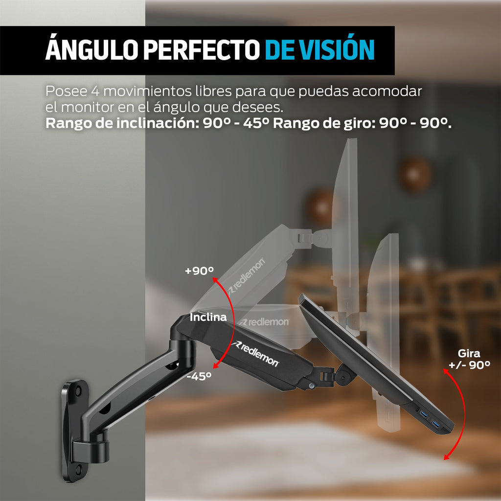 Soporte de Pared Articulado para Monitor de 17 a 32 Pulgadas