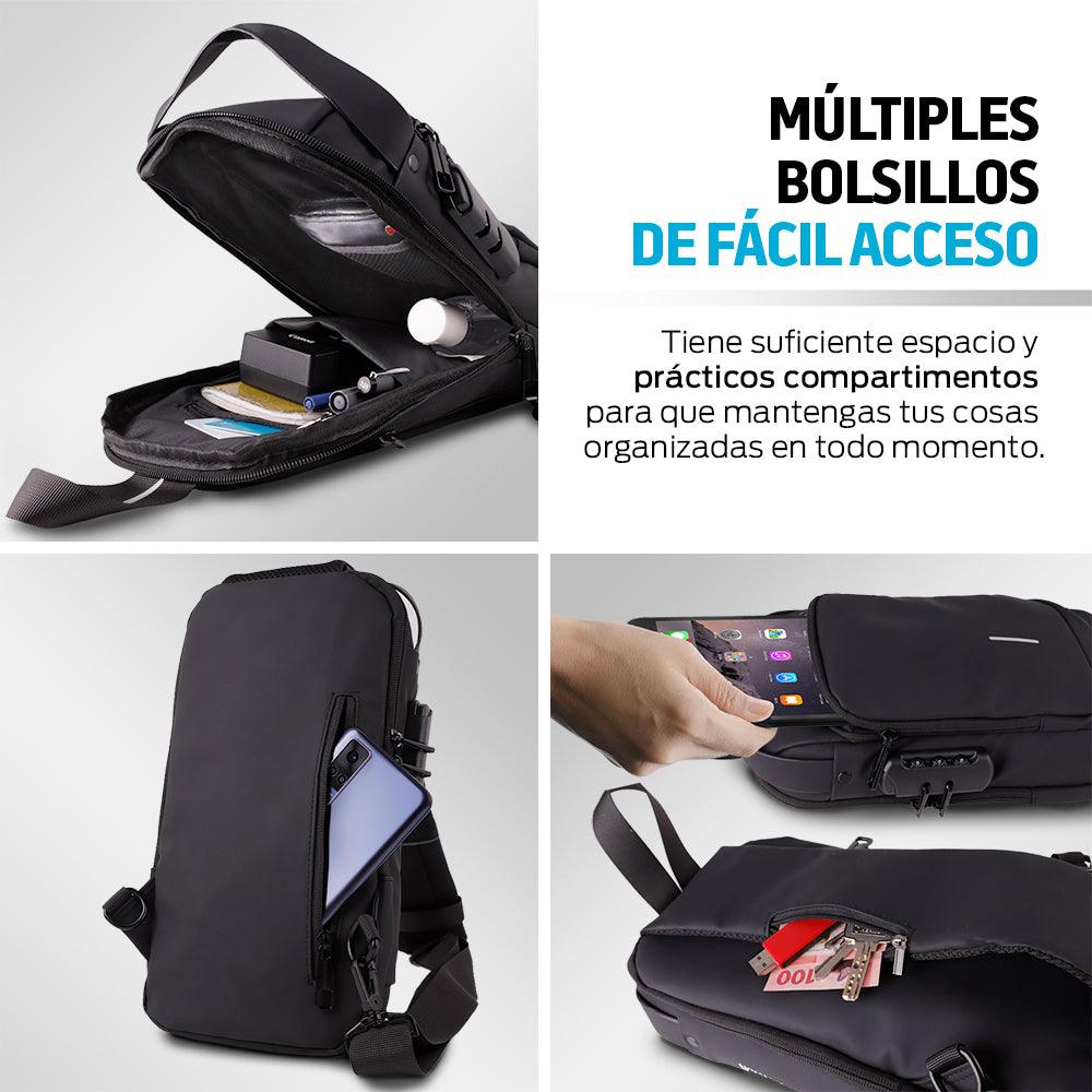 Mochila Antirrobo Mini Impermeable Crossbody con Puerto USB