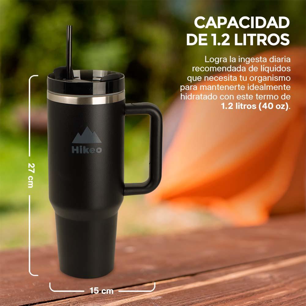 Termo de Viaje de 1.2 L con Asa y Popote HIKEO