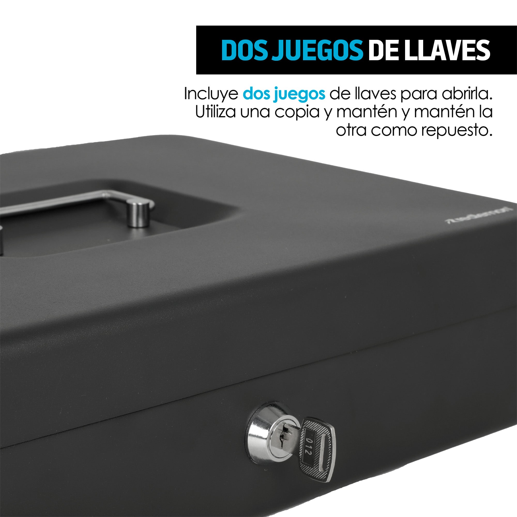 Caja Portátil para Dinero con Charola y 2 Llaves