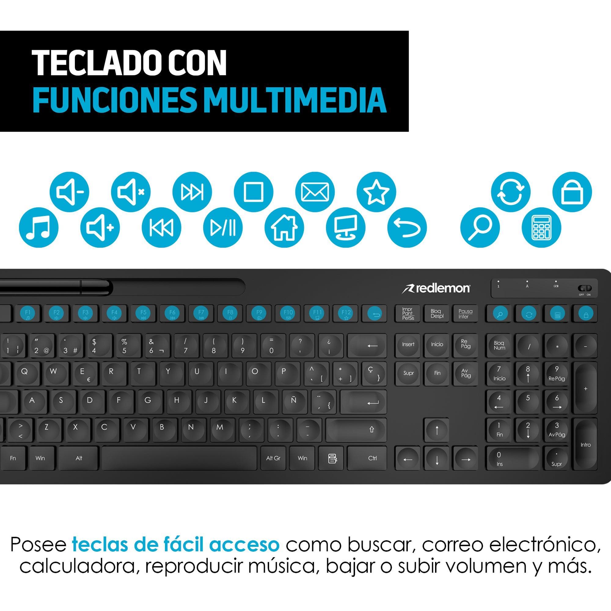 Kit de teclado y mouse inalámbricos USB