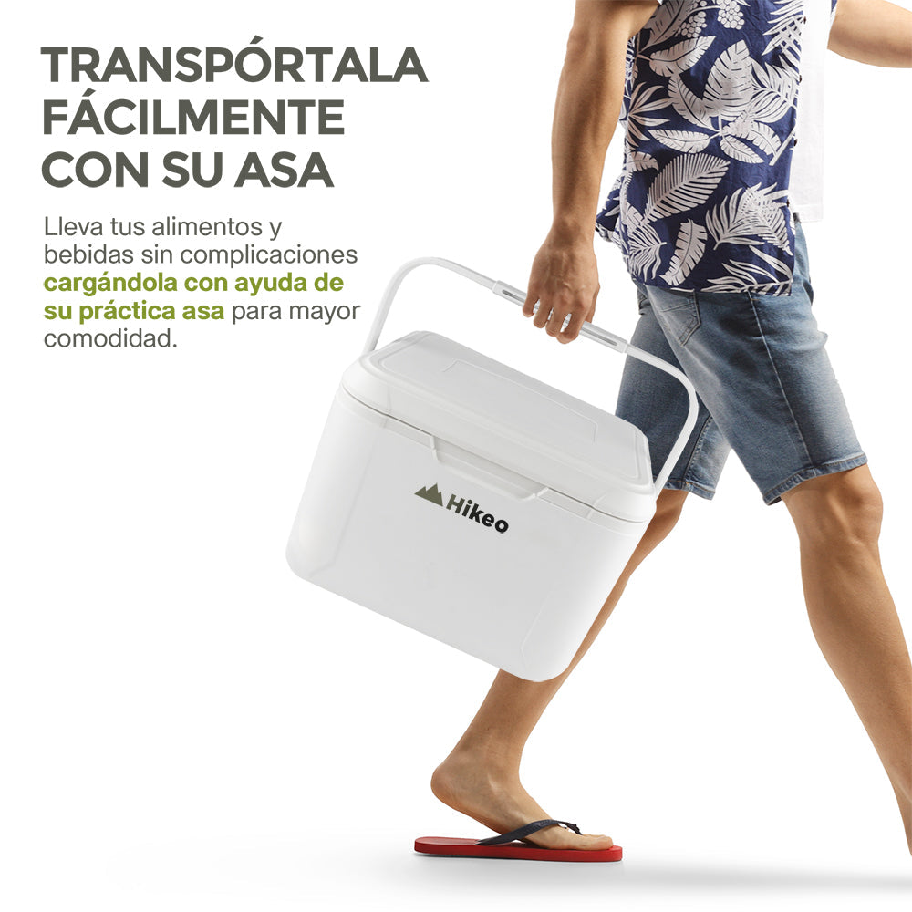 Hielera Rígida de 18 L para 28 Latas con Bloques Fríos HIKEO