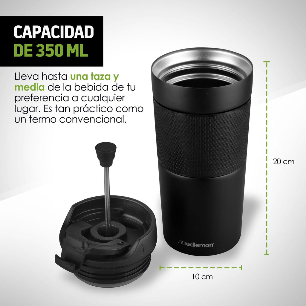 Termo de 350 ml con Prensa Francesa Integrada