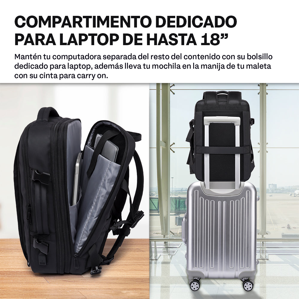Mochila Expandible de 22 a 35 L para Laptop de 18 Pulgadas