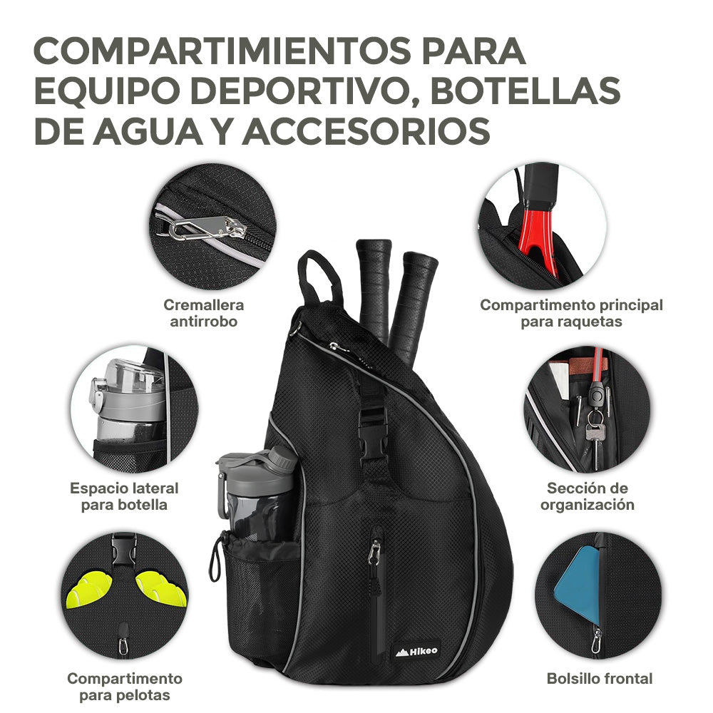 Mochila para Pádel de 10 L con Espacio para 2 Palas