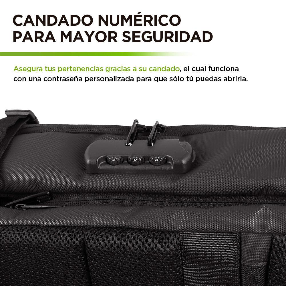 Mochila de Viaje Expandible con Candado y Puerto USB HIKEO