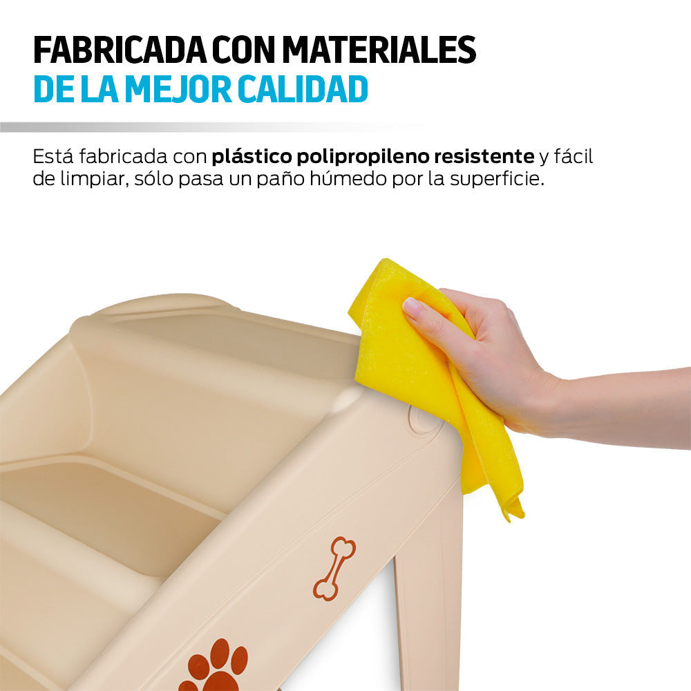 Escalera Plegable para Perro de 4 Peldaños, Soporta 60 kg