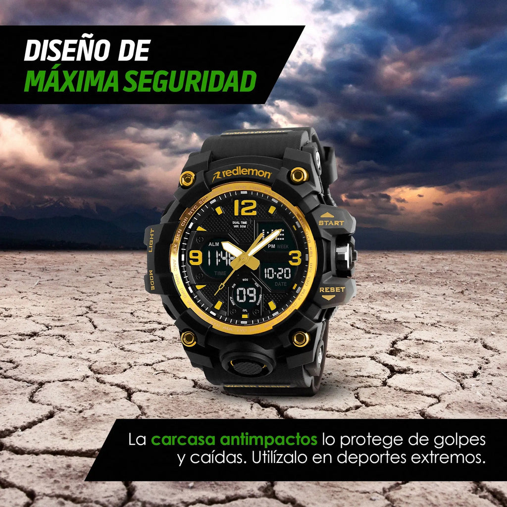 Reloj Digital y Analógico Deportivo Contra Agua 1155b