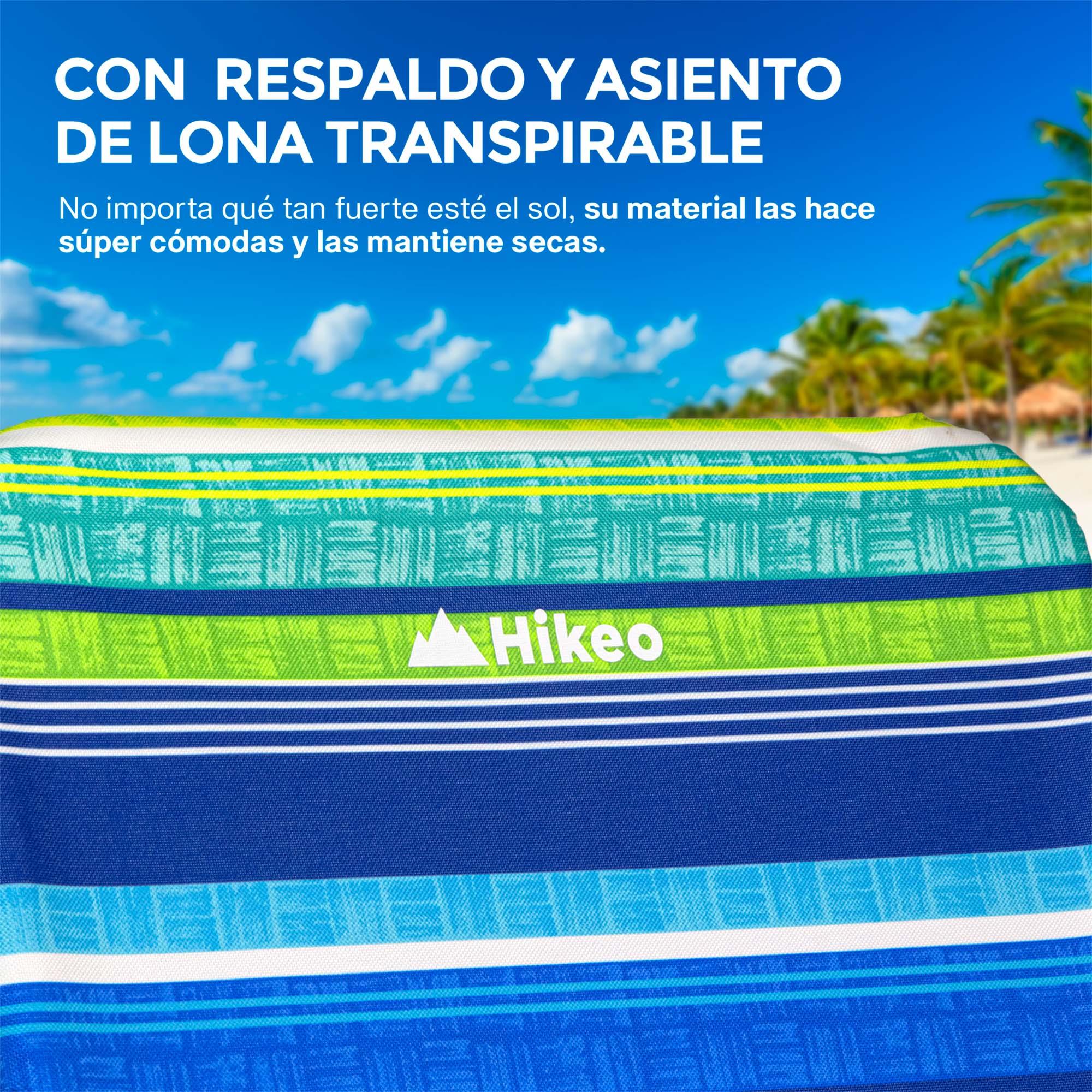 Set de 2 sillas plegables para playa con reposabrazos