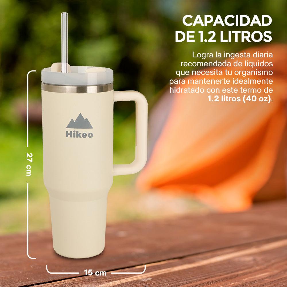 Termo de Viaje de 1.2 L con Asa y Popote HIKEO