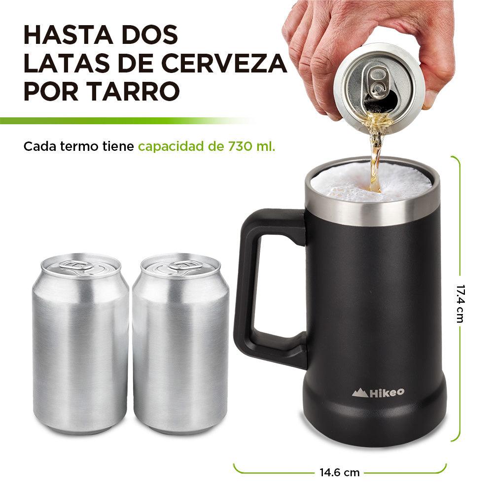 Set de 2 Tarros Cerveceros de Acero Inoxidable 730 ml HIKEO