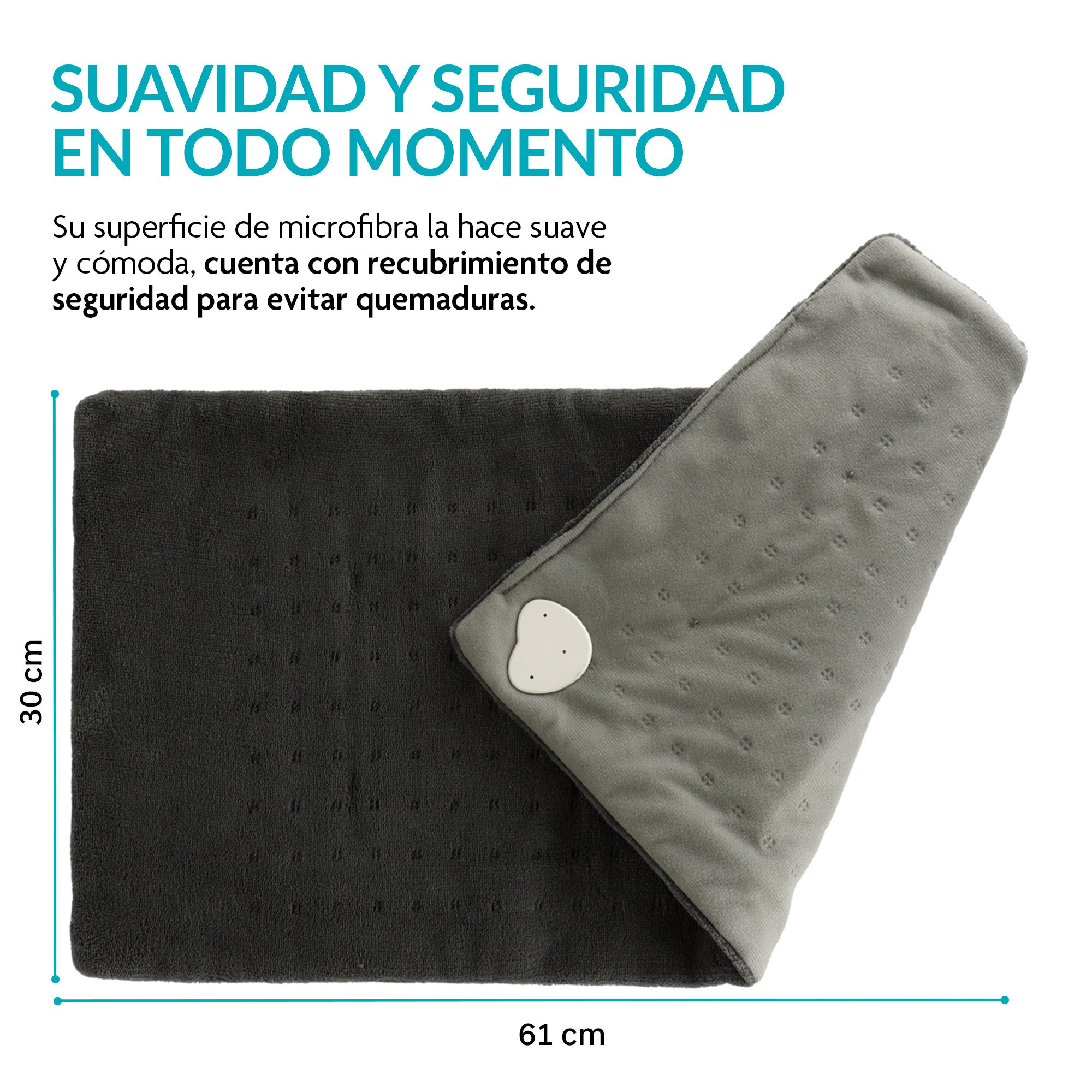 Compresa eléctrica 61 x 30 cm con 10 niveles de calor