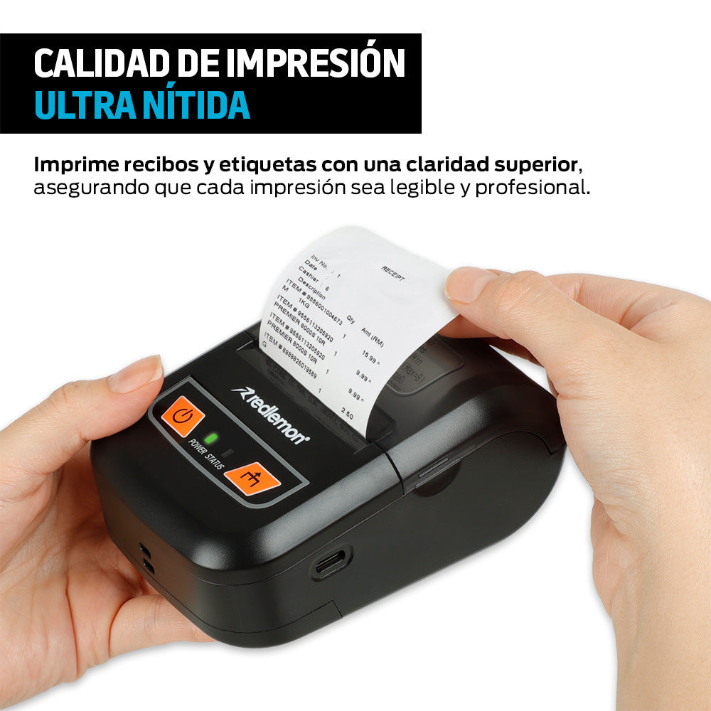 Impresora térmica portátil Bluetooth para rollo de 56 mm