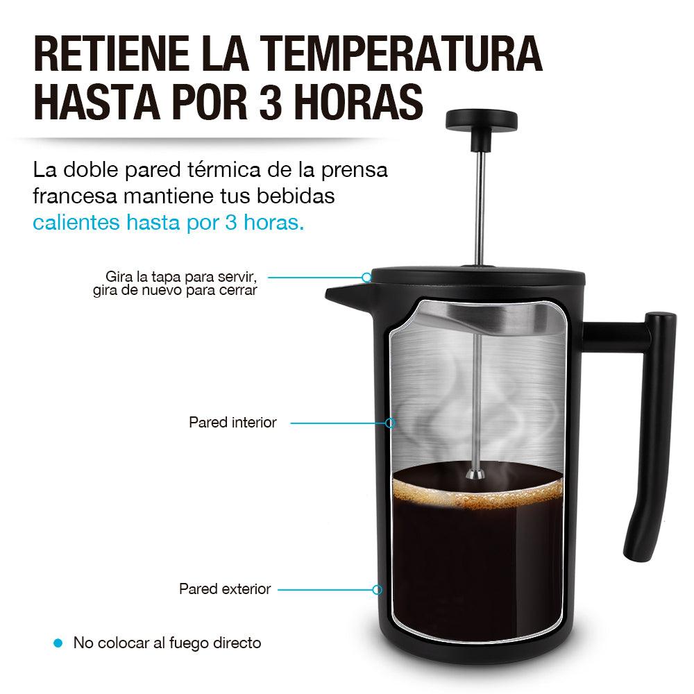 Prensa Francesa de Acero Inoxidable de 1 L Casa Litus