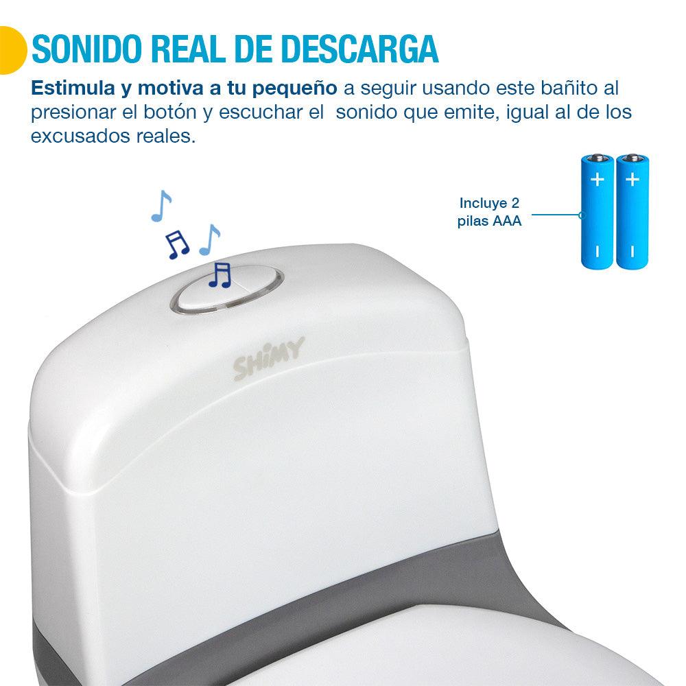 Bañito Entrenador Infantil con Sonido de Descarga Shimy