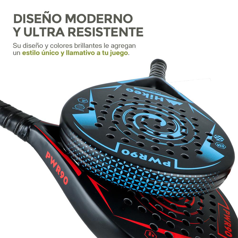 2 Palas de Pádel con Fundas, Pelotas y Grips. Raquetas de Fibra de Carbono