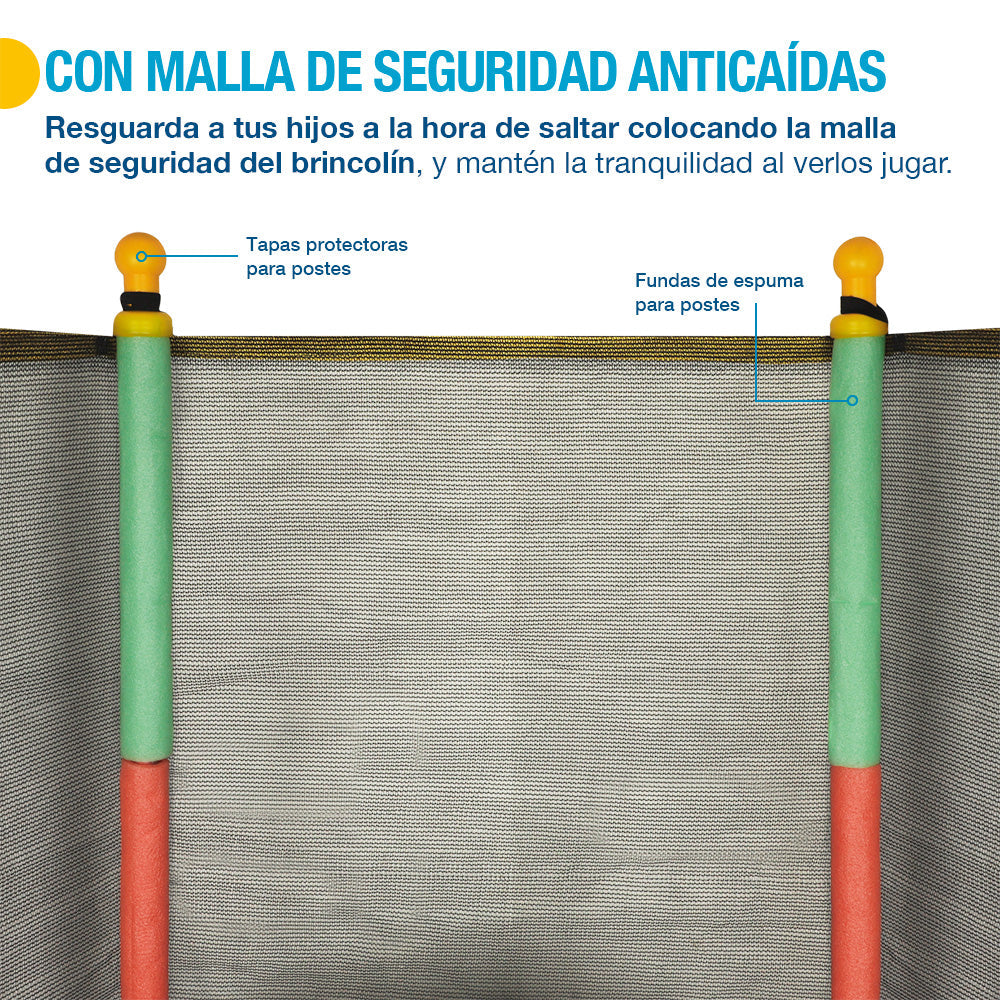 Brincolín Infantil con Red para Niños de 3 a 12 Años